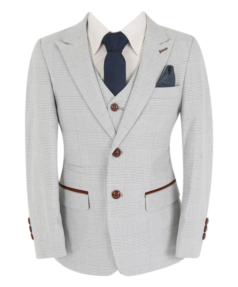 Tailored Beige Suit for Boys – Stone Beige