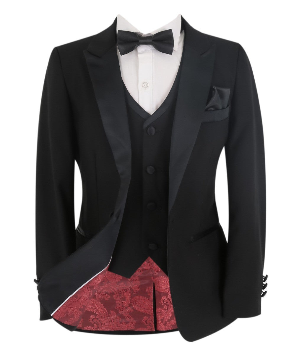 boys’ tuxedo dinner suit tailored fit 3 or 6 piece