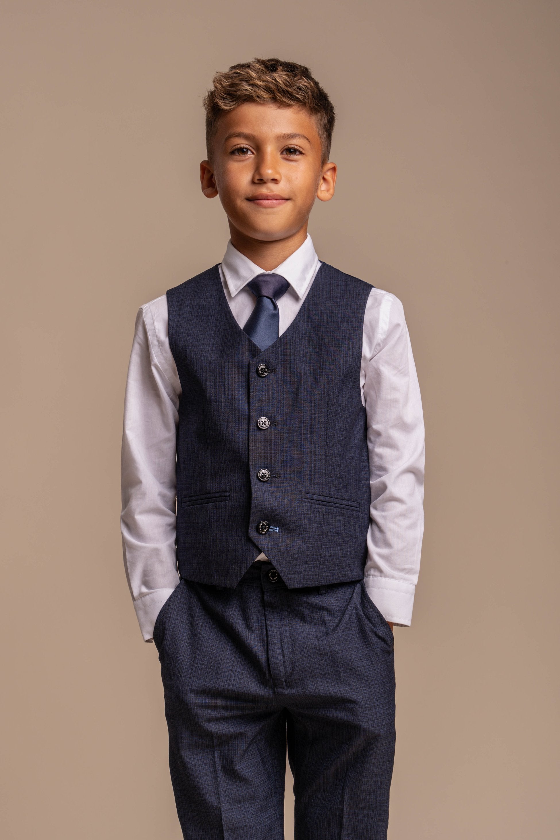Slim Navy Suit for Boys – Navy Blue