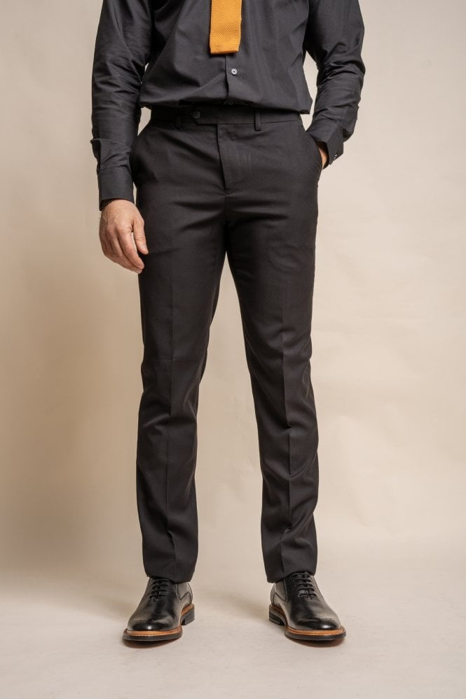 Slim Black Suit for Men – Black