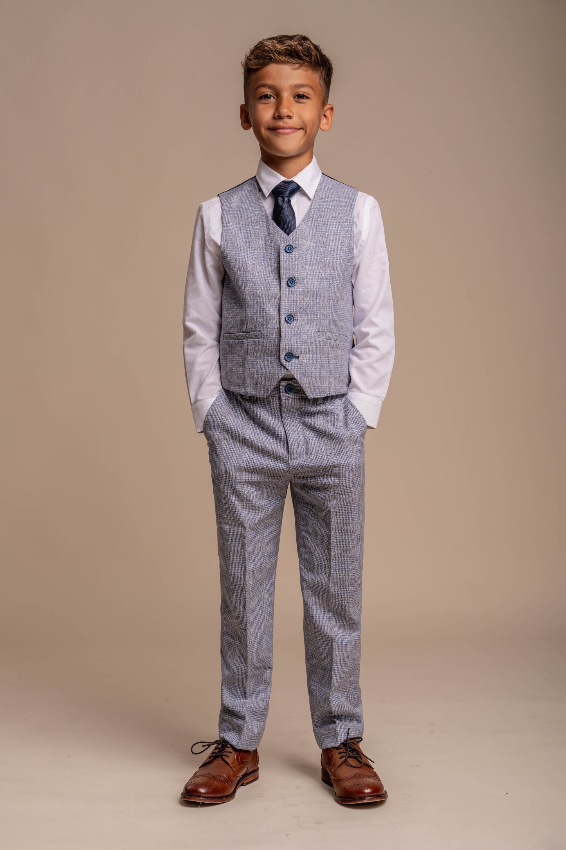 Slim Blue Suit for Boys – Blue