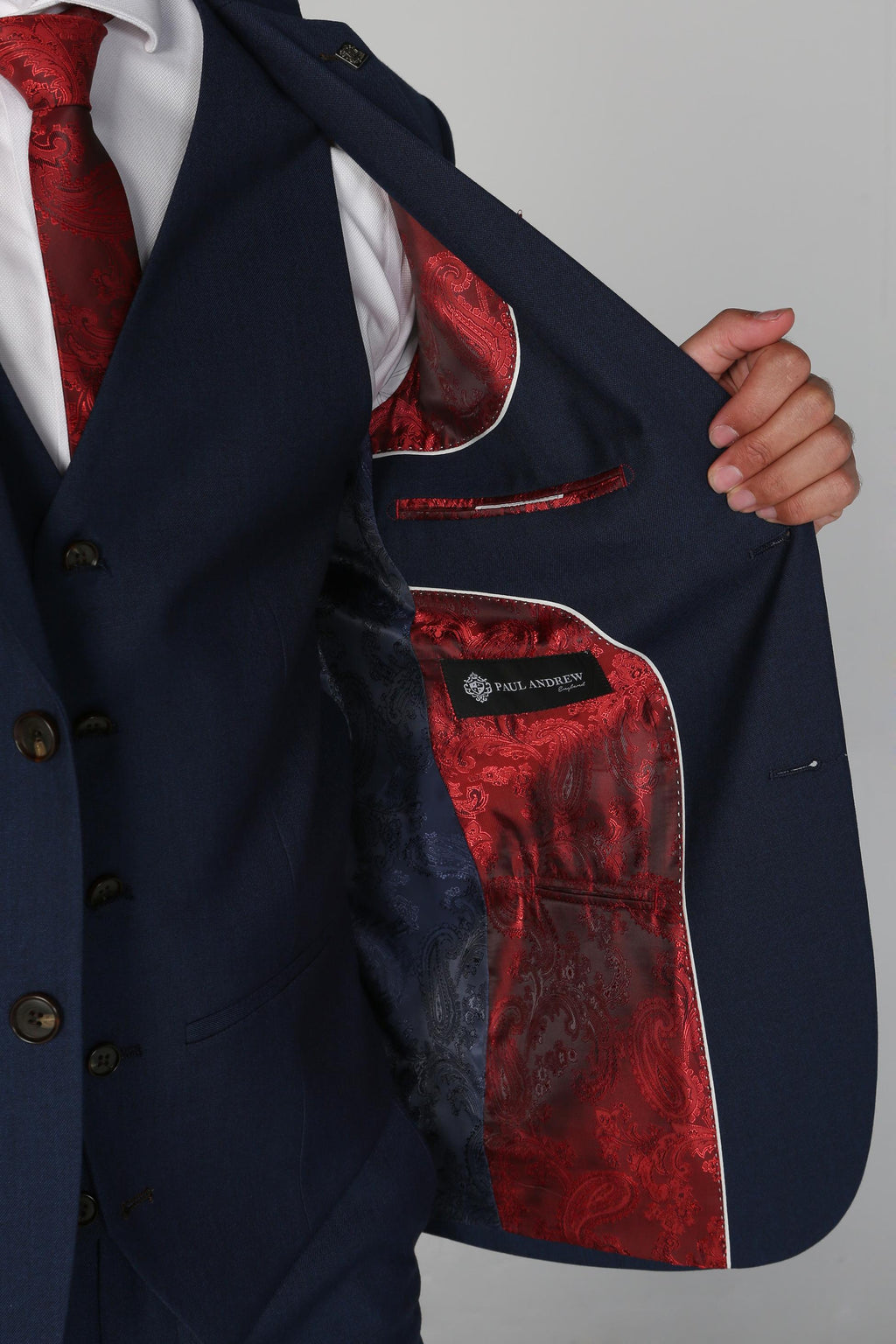 CALVIN Men’s Tailored Fit Navy Blue Suit