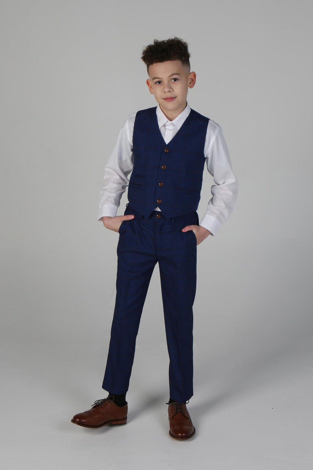Tailored Navy Suit for Boys – Royal Blue