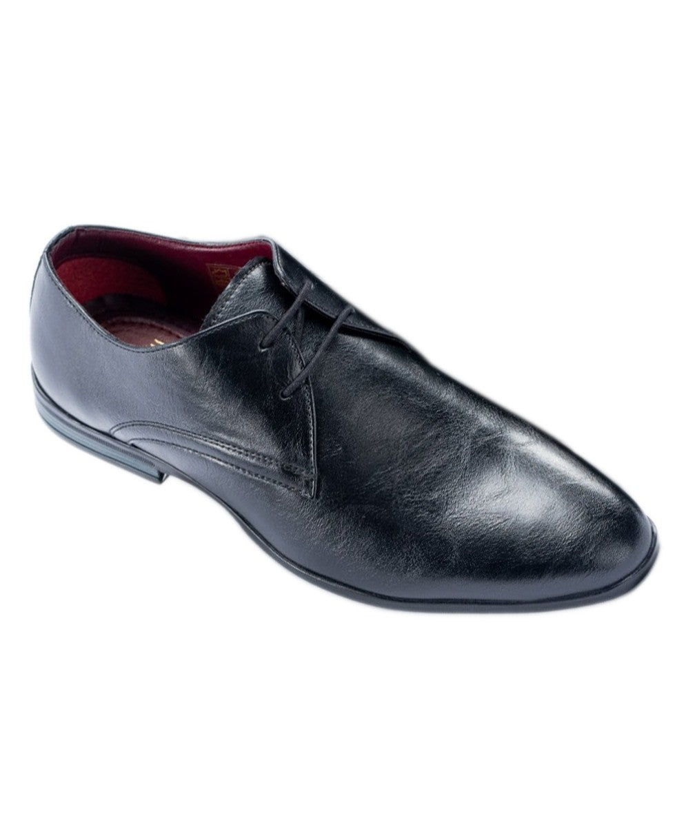 Men's black lace-up derby dress shoes, MALPI.