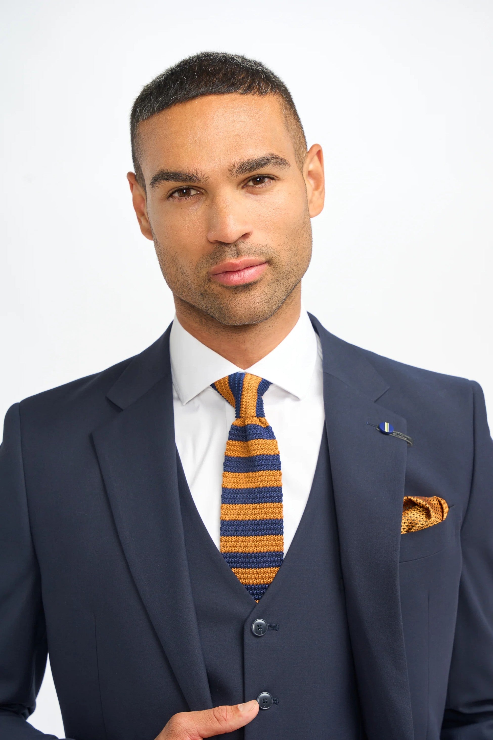 Mens Navy Premium Slim Fit Suit Jacket MALIBU