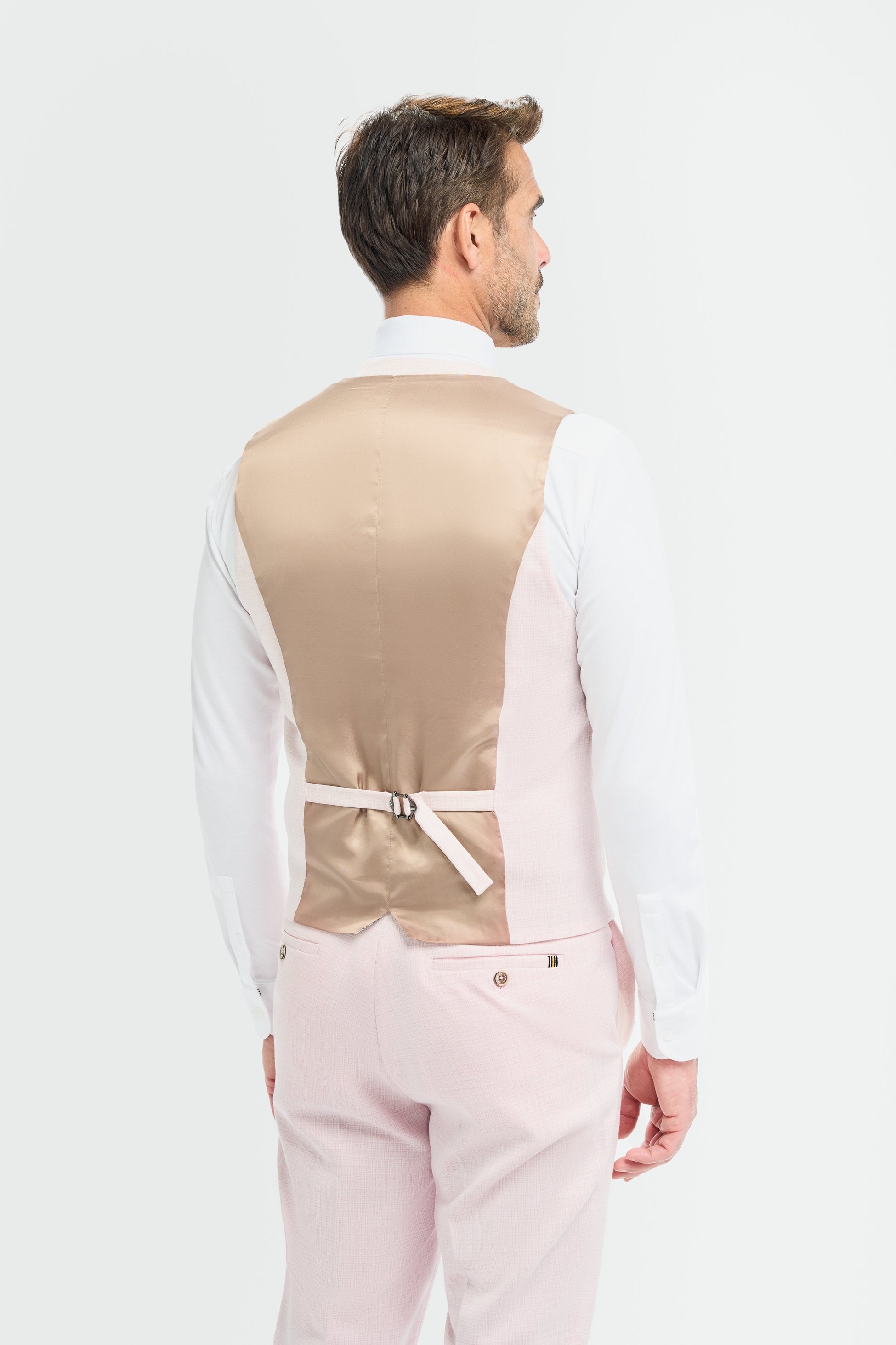 3-Piece Slim Pink Suit for Men – Mauve