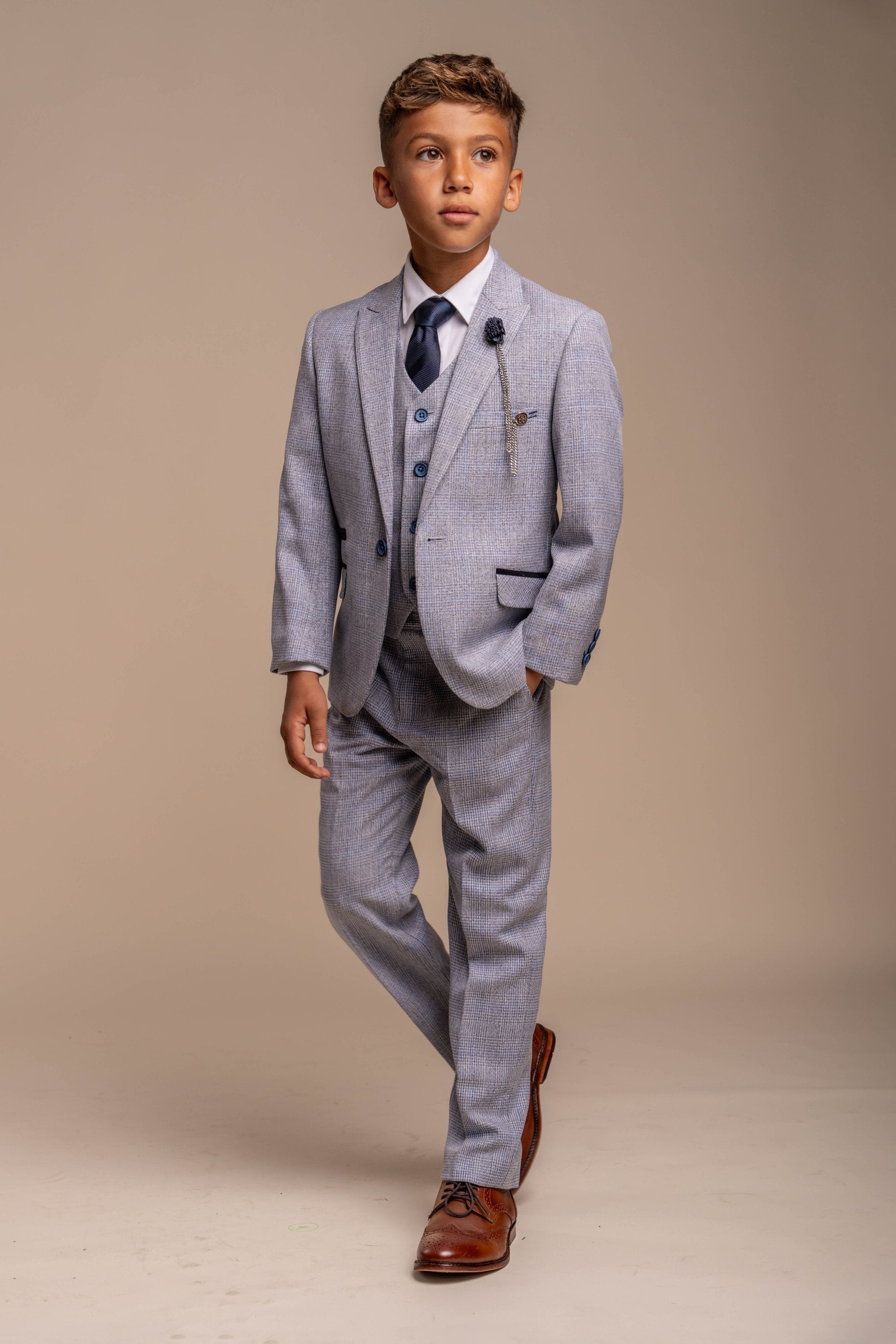 Slim Blue Suit for Boys – Blue