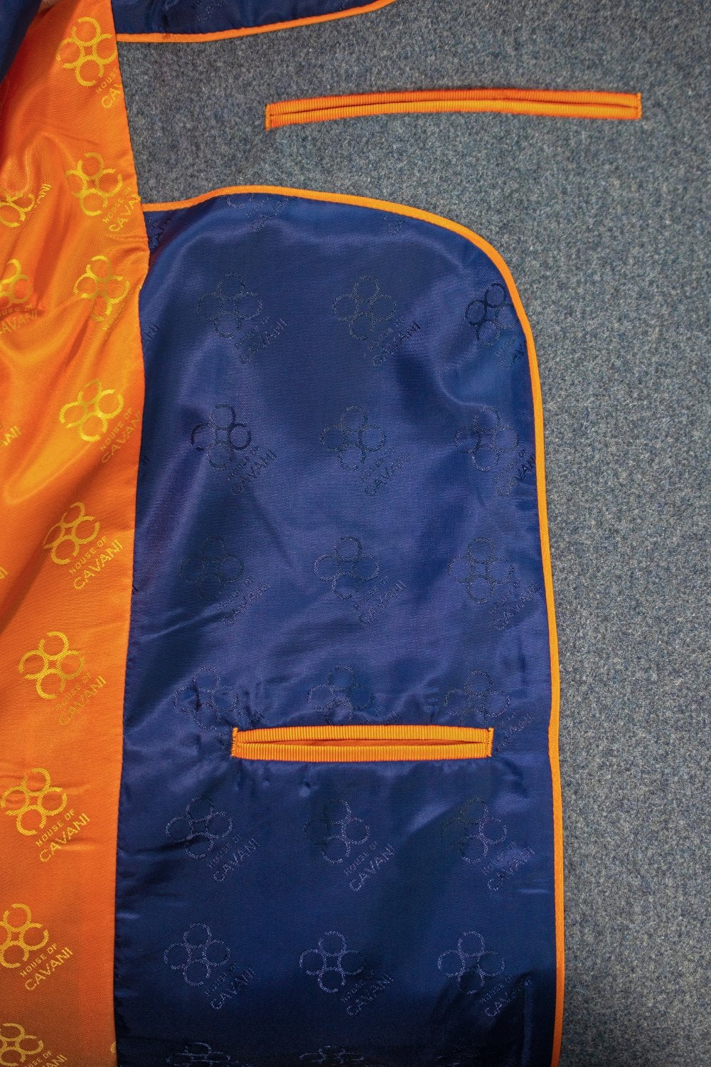 Men's grey wool midi coat, ROMAN.