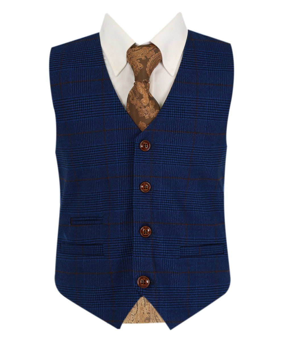 Tailored Navy Suit for Boys – Royal Blue