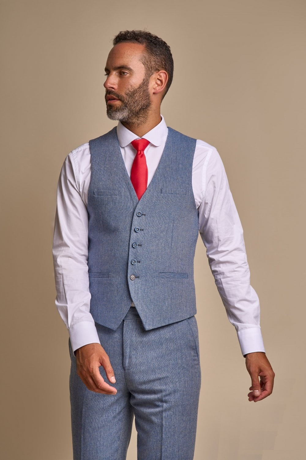 Slim Blue Suit for Men – Light Blue