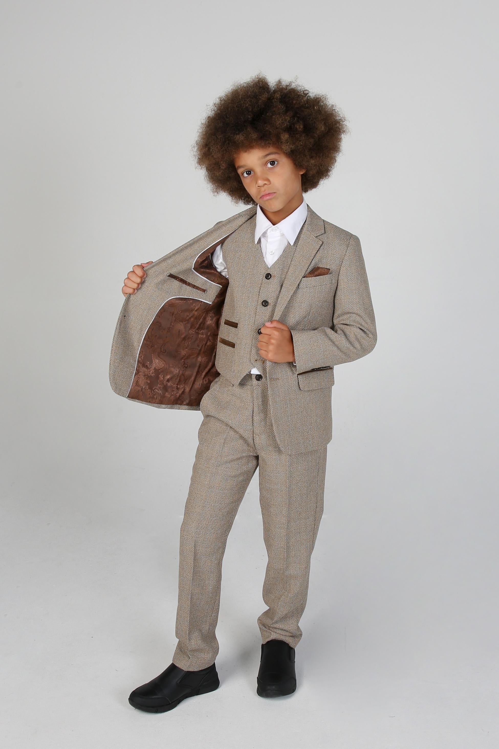 Tailored Beige Suit for Boys – Beige