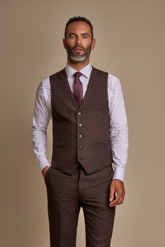 3-Piece Brown Suit for Men – Brown