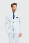 men’s 3-piece slim fit textured wedding style suit