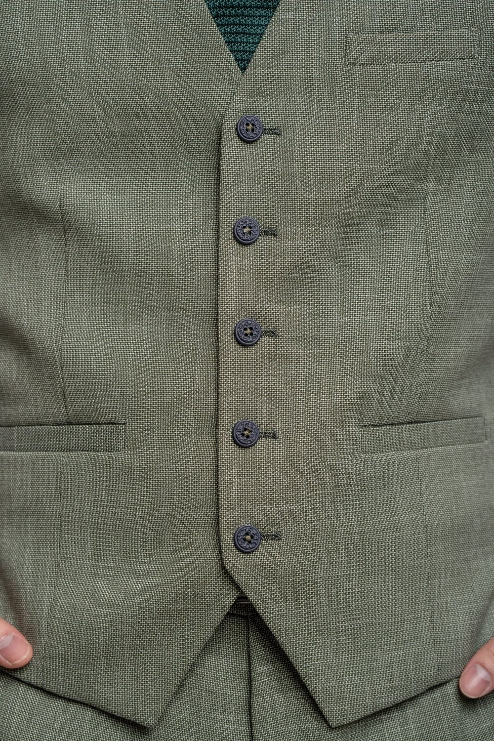 Mens Sage Green Slim Fit Formal Waistcoat MIAMI