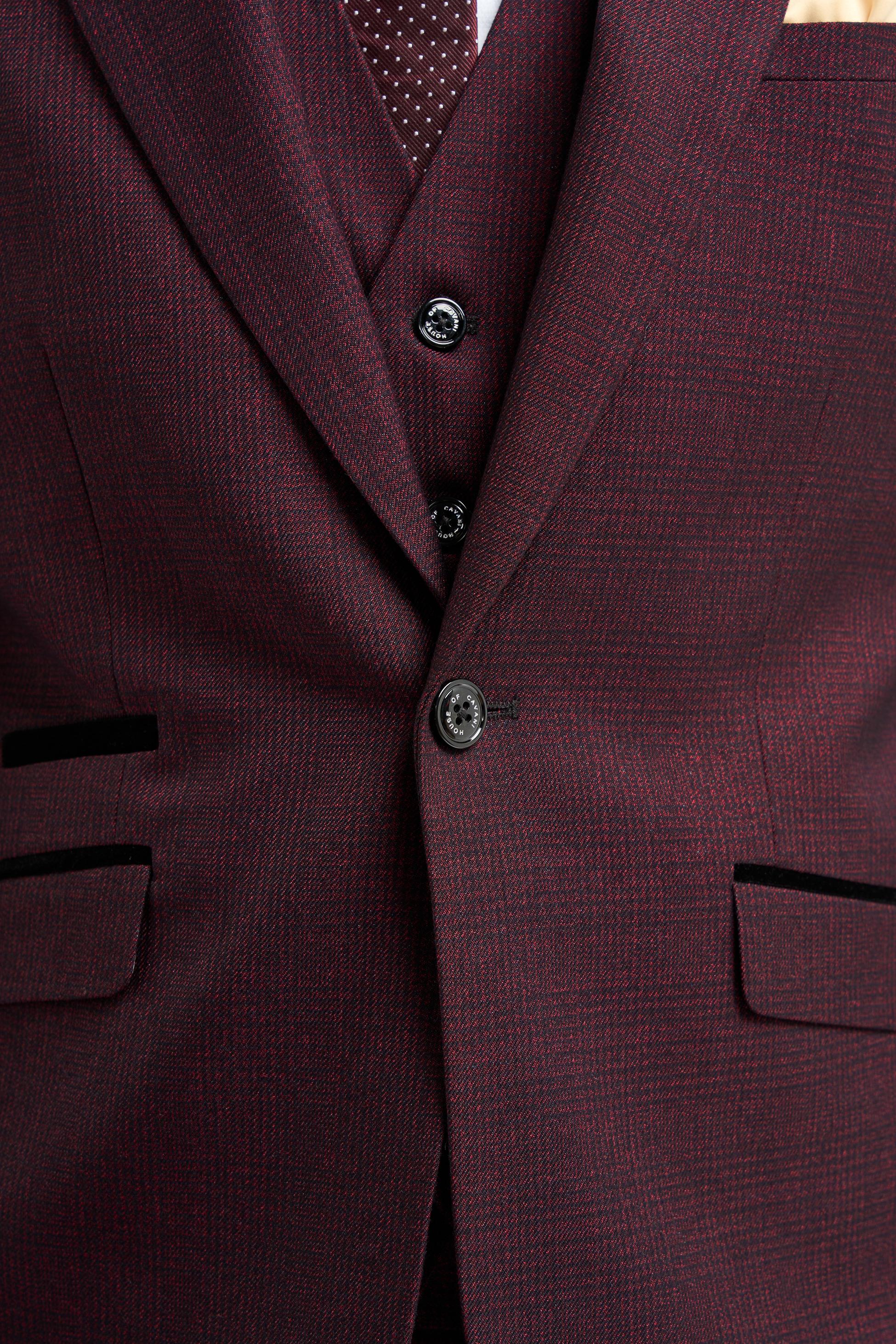 3-Piece Slim Suit for Boys – Wine