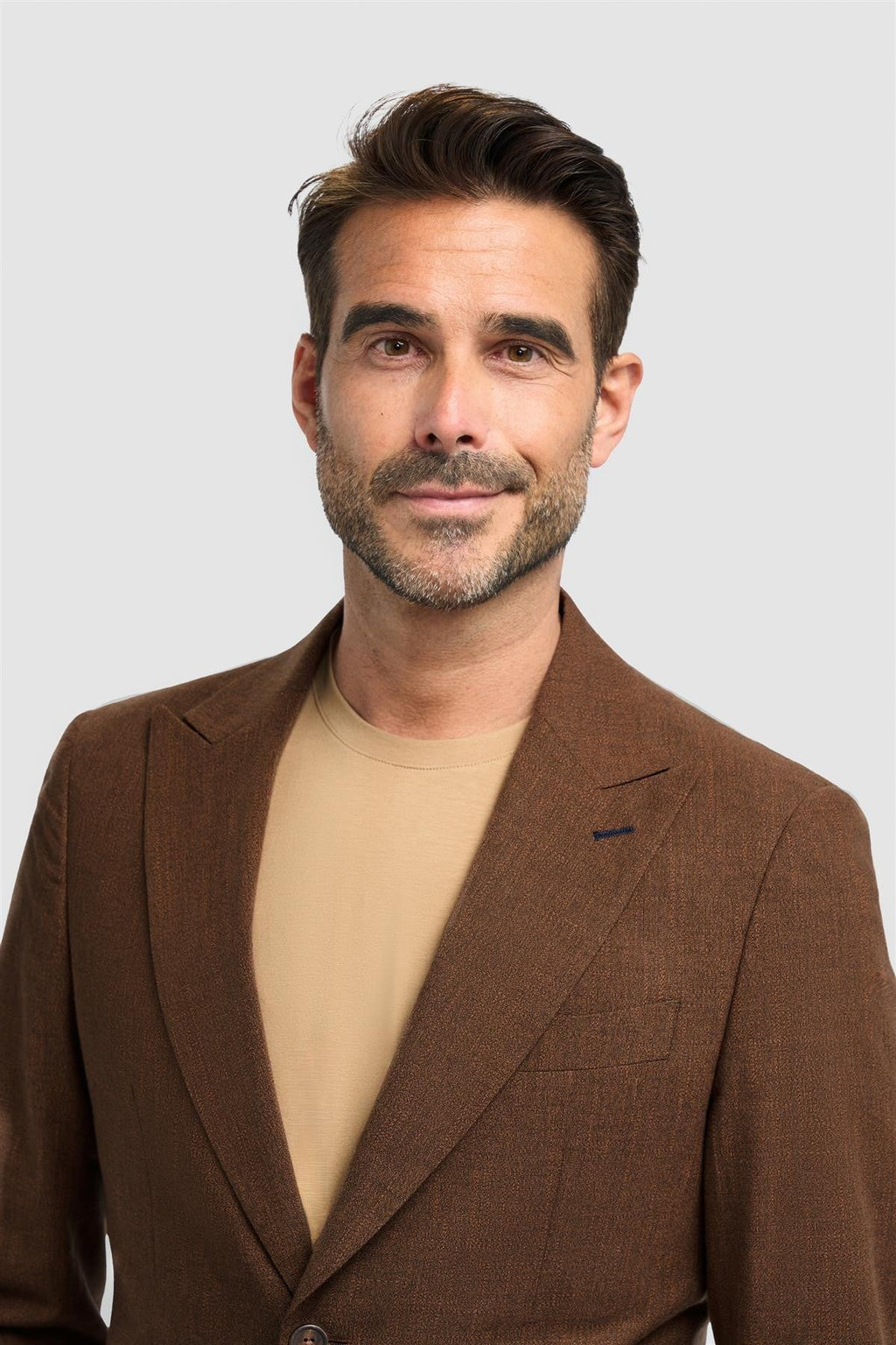Mens Rust Brown Cotton Formal Blazer EDISON