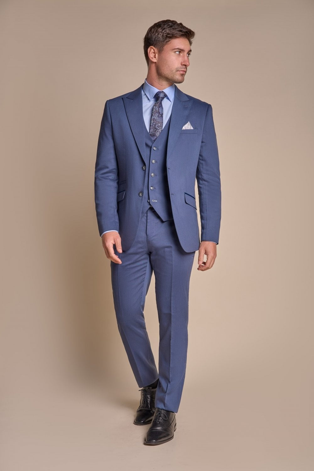 SPECTER Blue Men's Slim Fit Suit