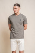 Men’s crewneck cotton T-shirt, lightweight, slim fit