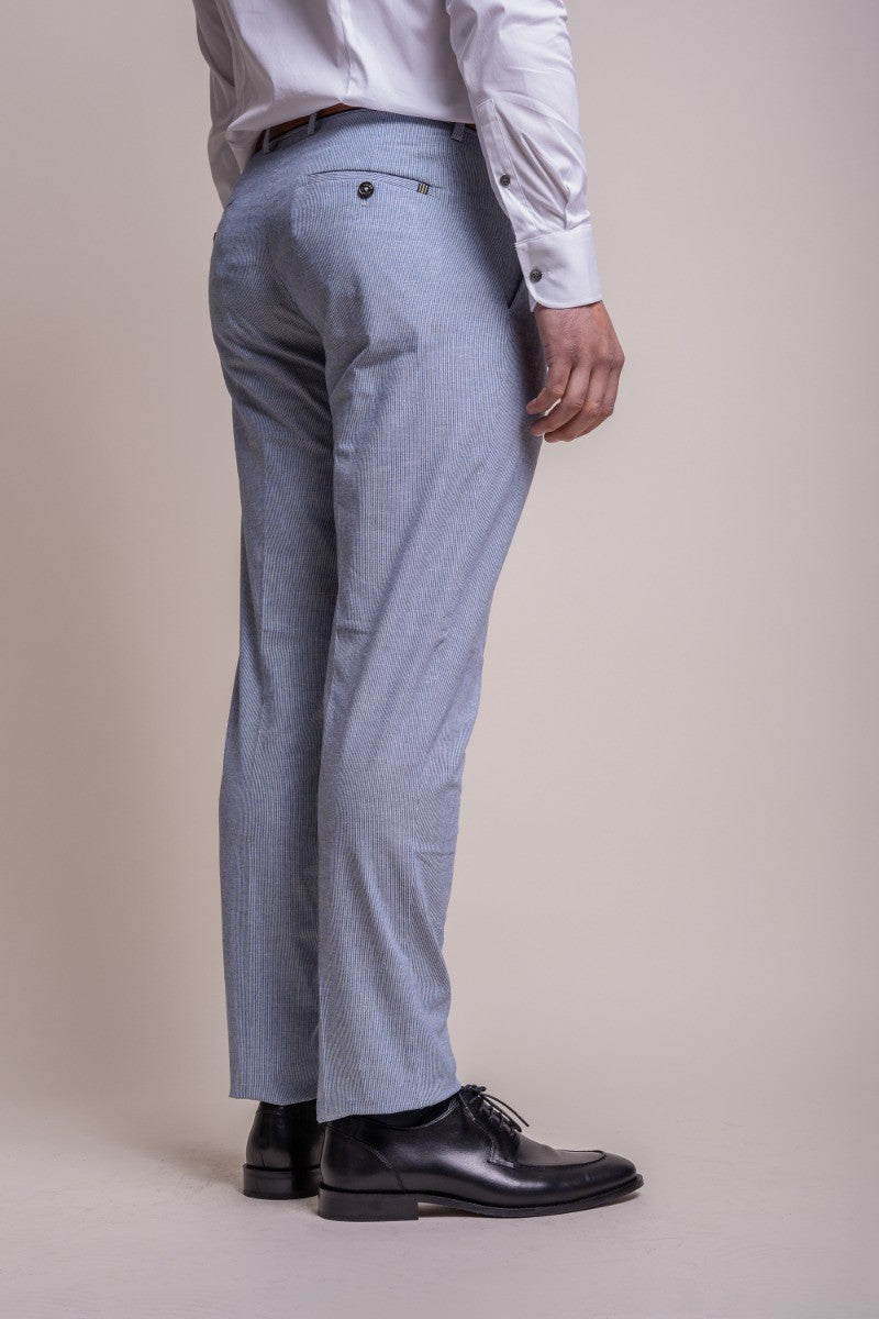 FREDRIK Blue Men's Slim Fit Textured Suit