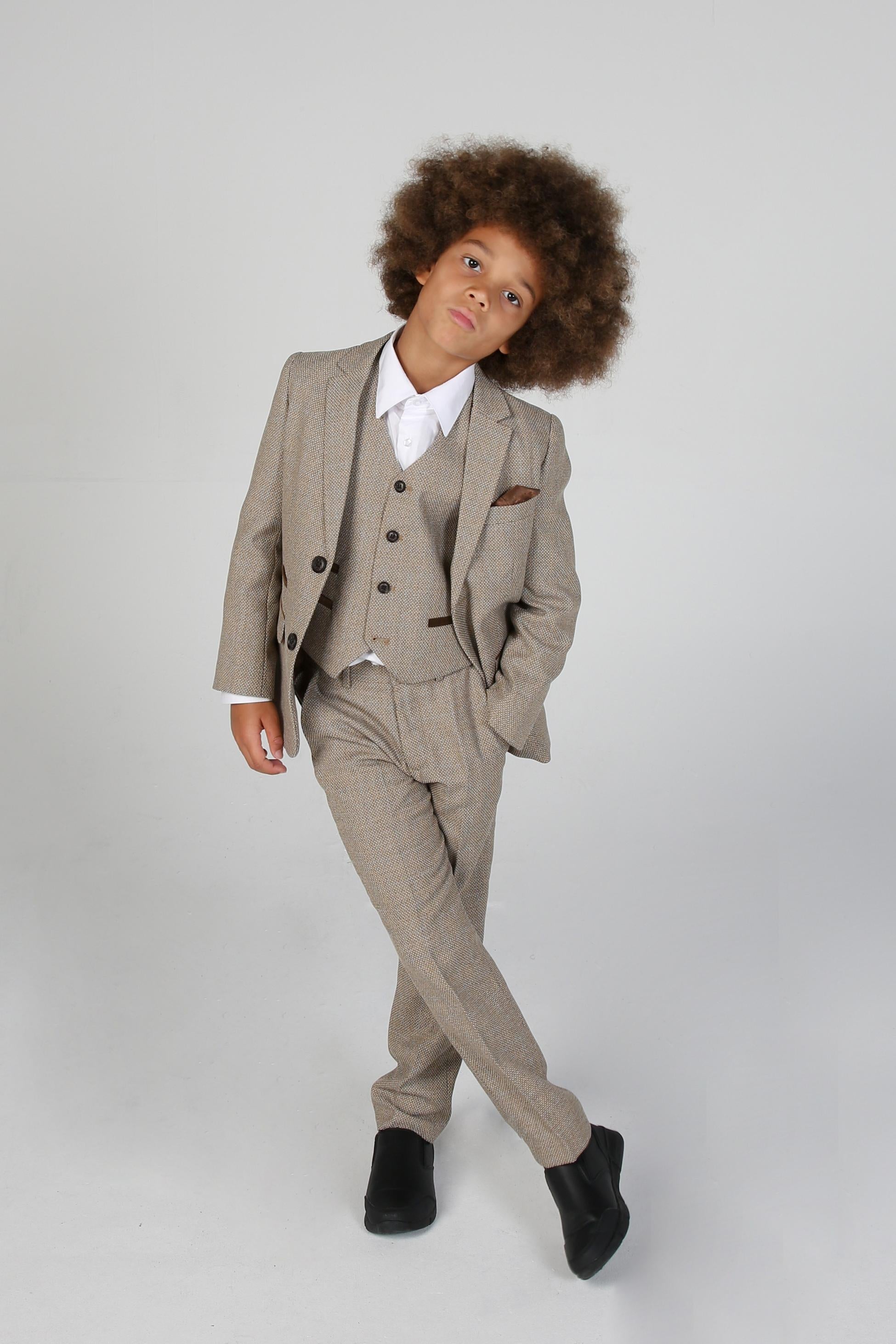 Tailored Beige Suit for Boys – Beige