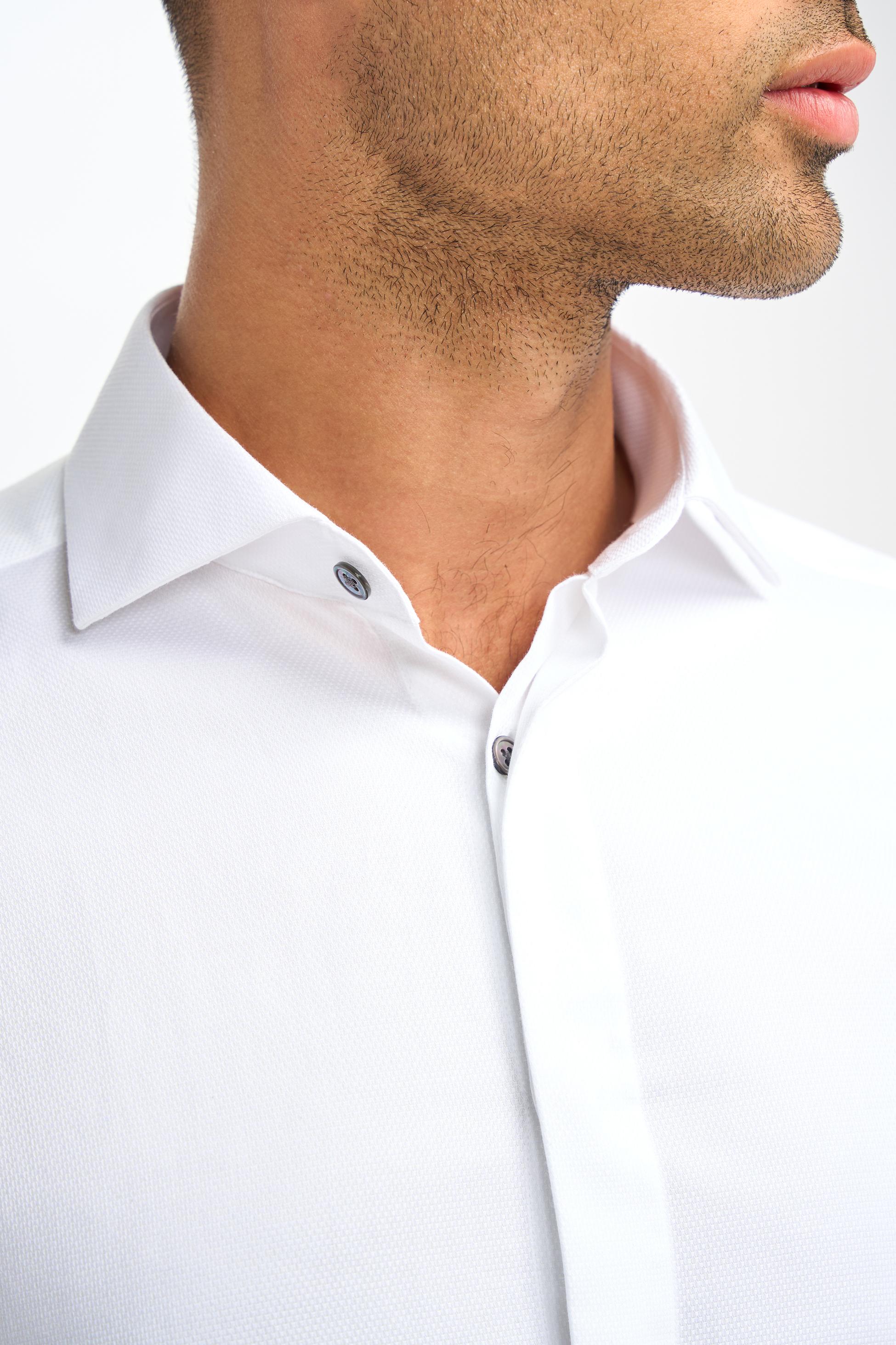 Mens Seneca White Cotton Classic Collar Formal Dress Shirt