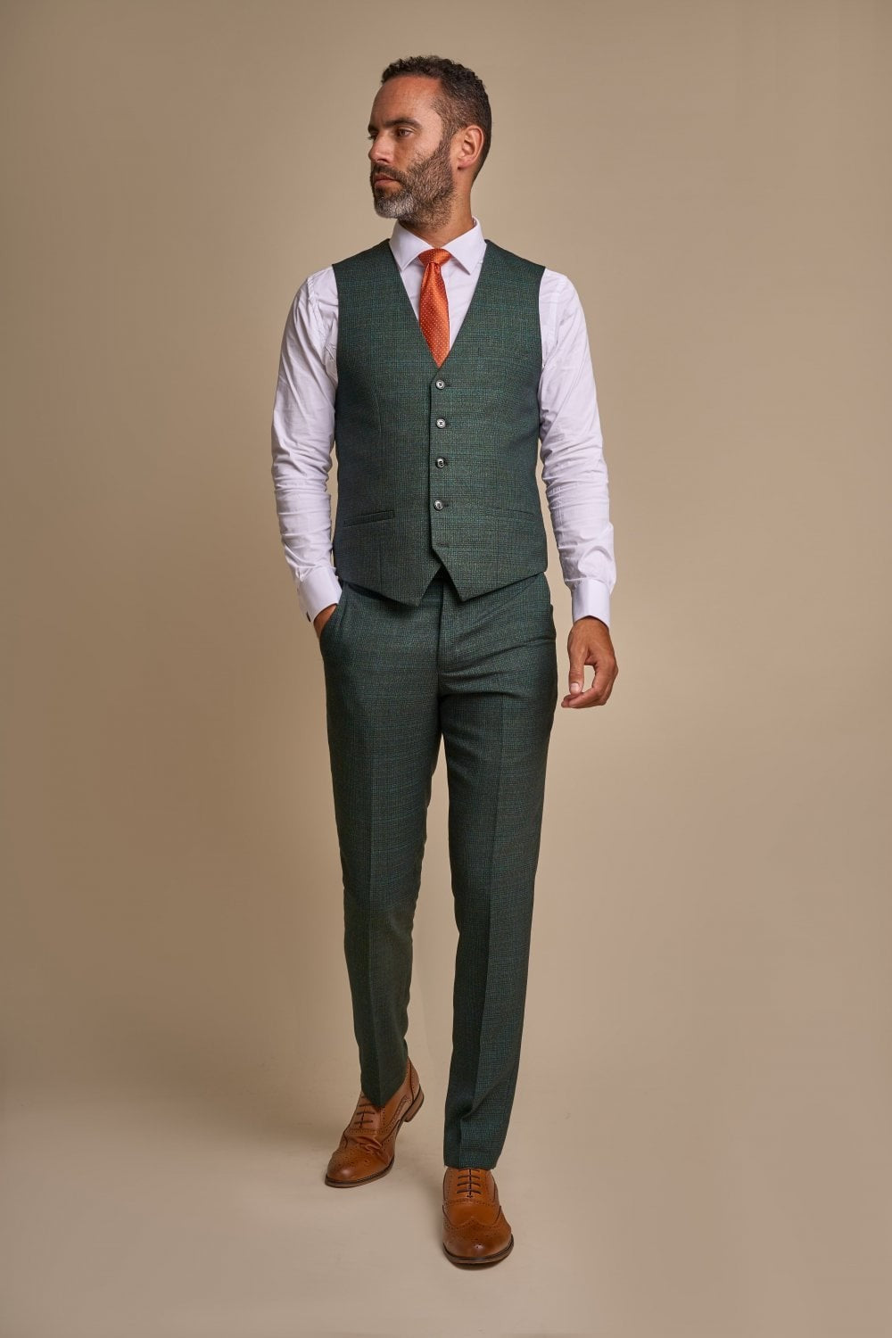 3-Piece Green Suit for Men – Olive Green