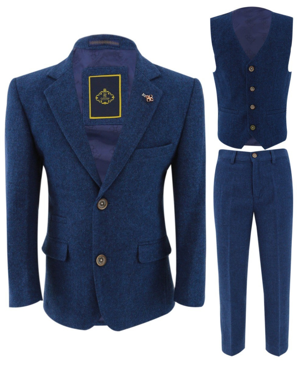 Slim Blue Suit for Boys – Blue