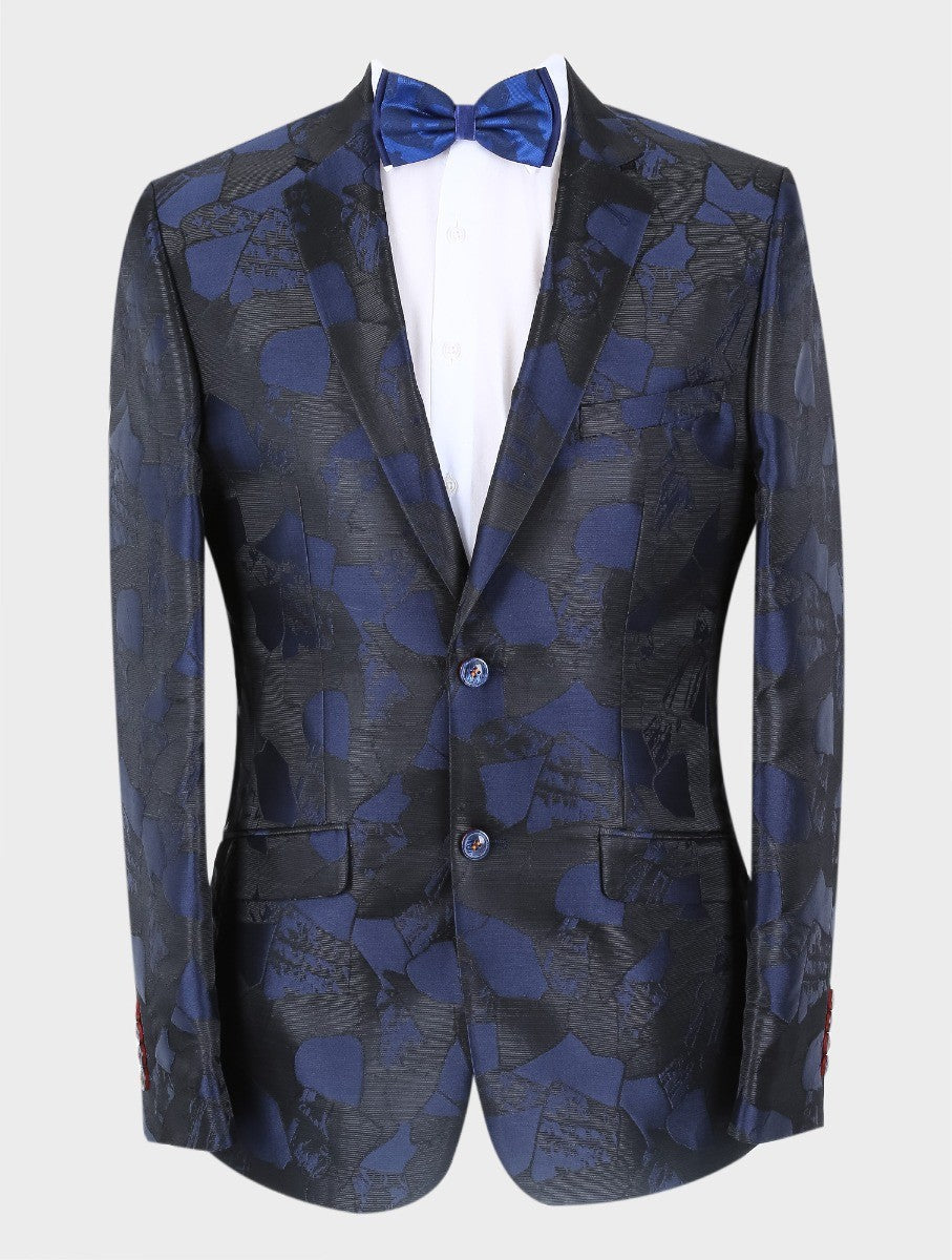 Men’s embellished slim fit wedding groom dinner suit blazer jacket