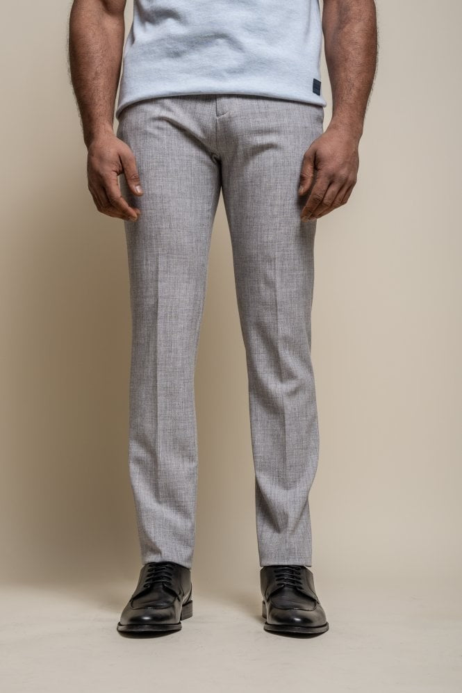 Men's Tokyo Slim-Fit Formal Trousers – Dove Grey