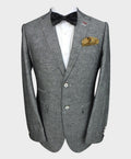 Image of men’s slim fit linen blazer, lightweight summer casual jacket