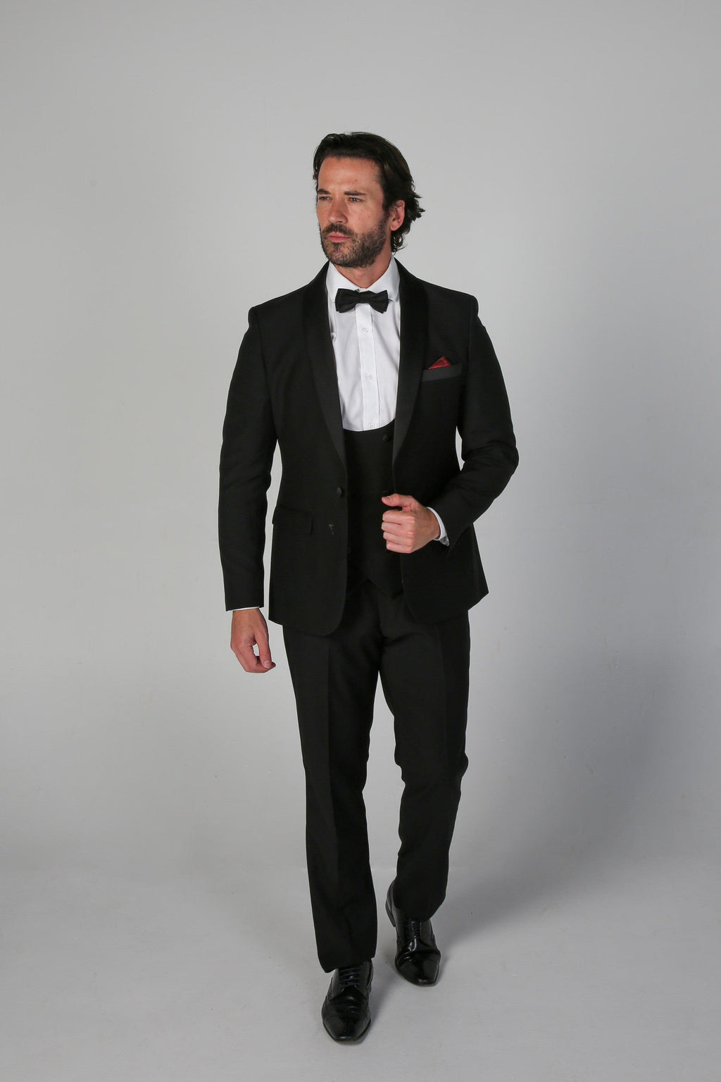 Mens Black Tailored Fit Tuxedo Dinner Jacket FORD