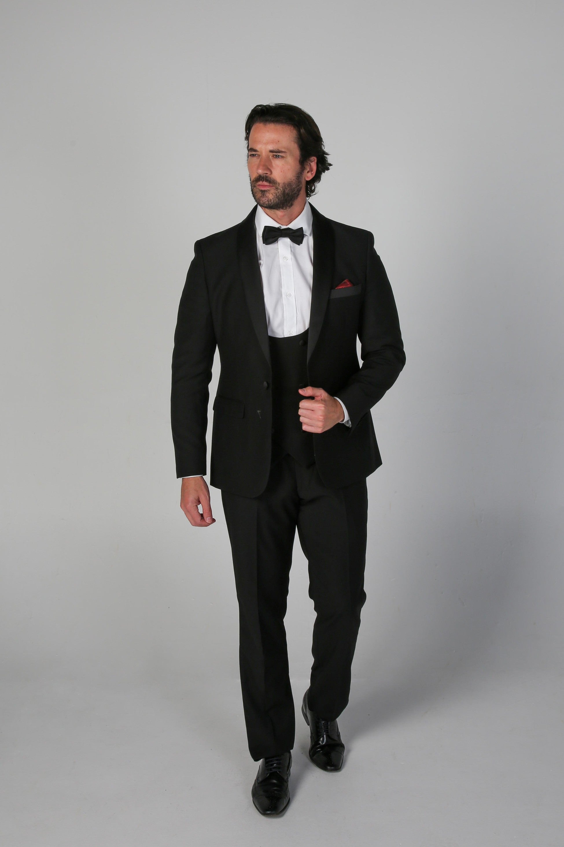 Mens Black Tailored Fit Tuxedo Dinner Jacket FORD