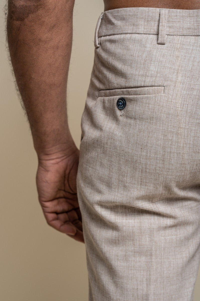 Men's Tokyo Slim-Fit Formal Trousers – Fawn Brown