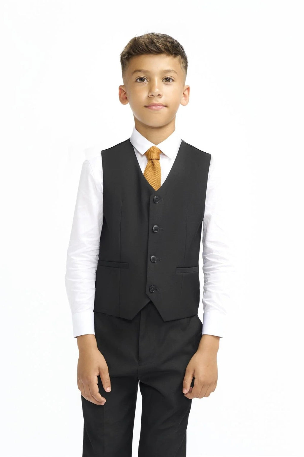 Slim Black Suit for Boys – Black