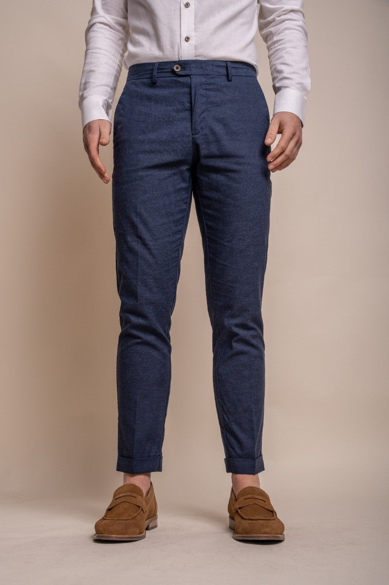 Men's Slim Fit Linen Blazer Collection ALVARI - Navy