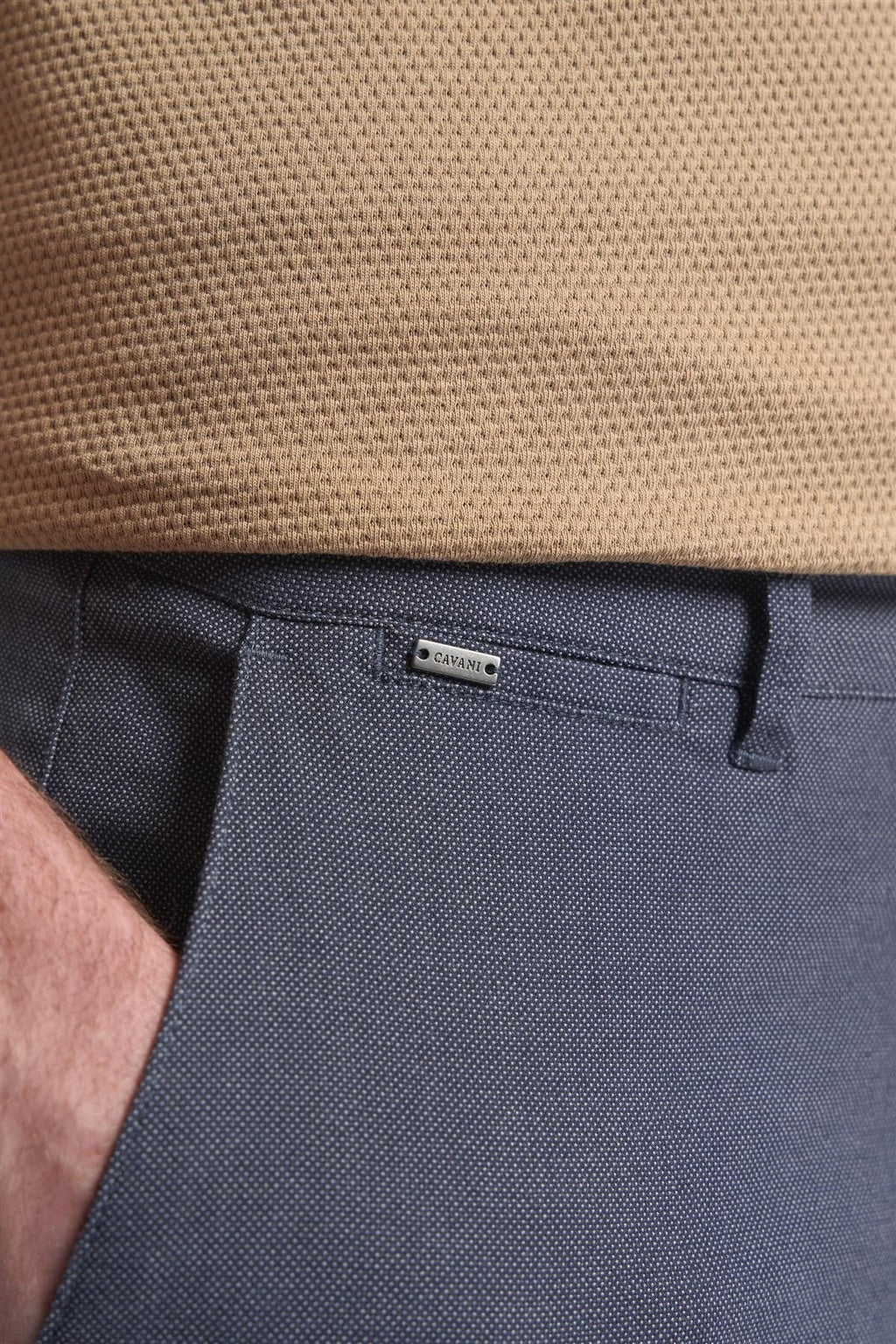 Men's Twill Dakota Chino Trousers - Navy Blue