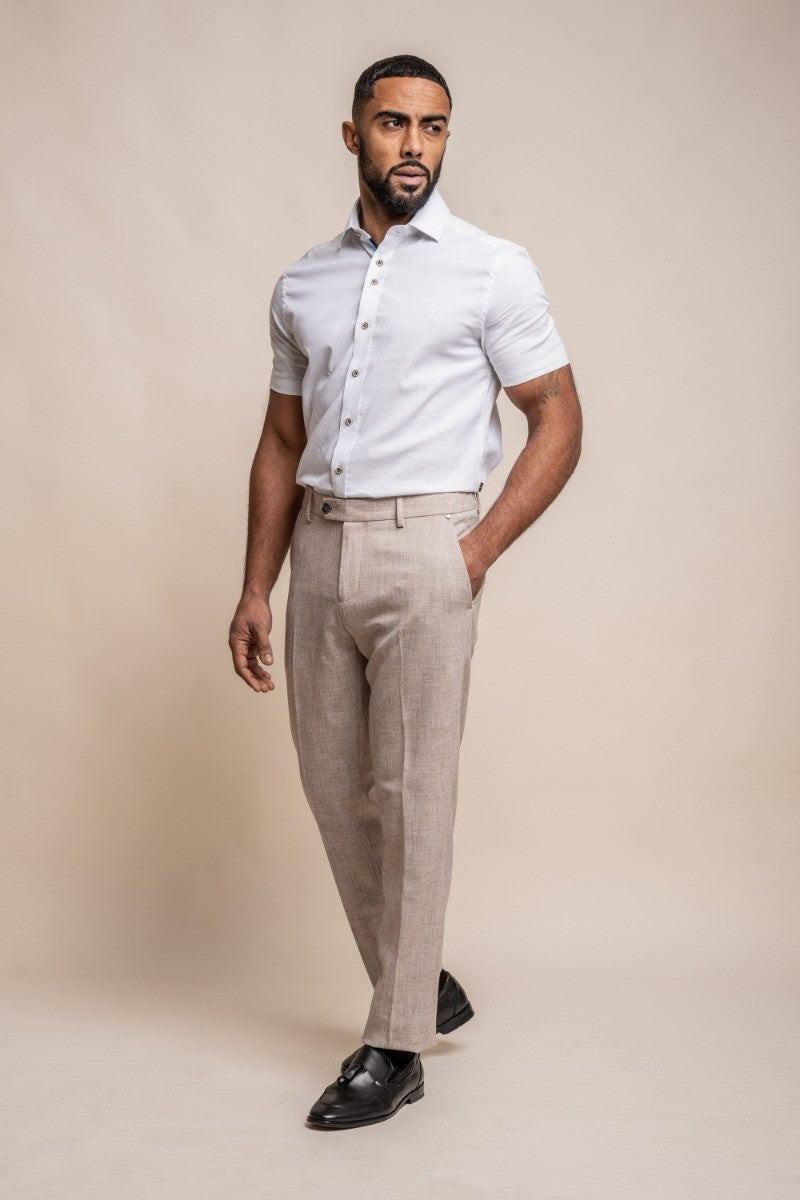 Men's Tokyo Slim-Fit Formal Trousers – Fawn Brown