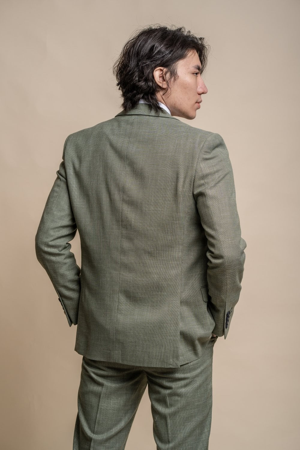 Mens Sage Green Slim Fit Suit Jacket MIAMI