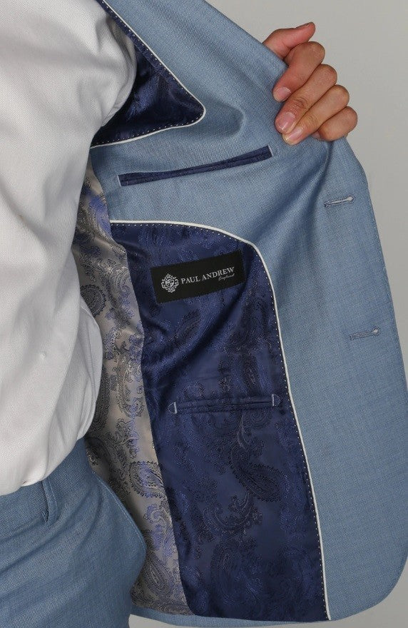 CHARLES Men’s Tailored Fit Blue Suit
