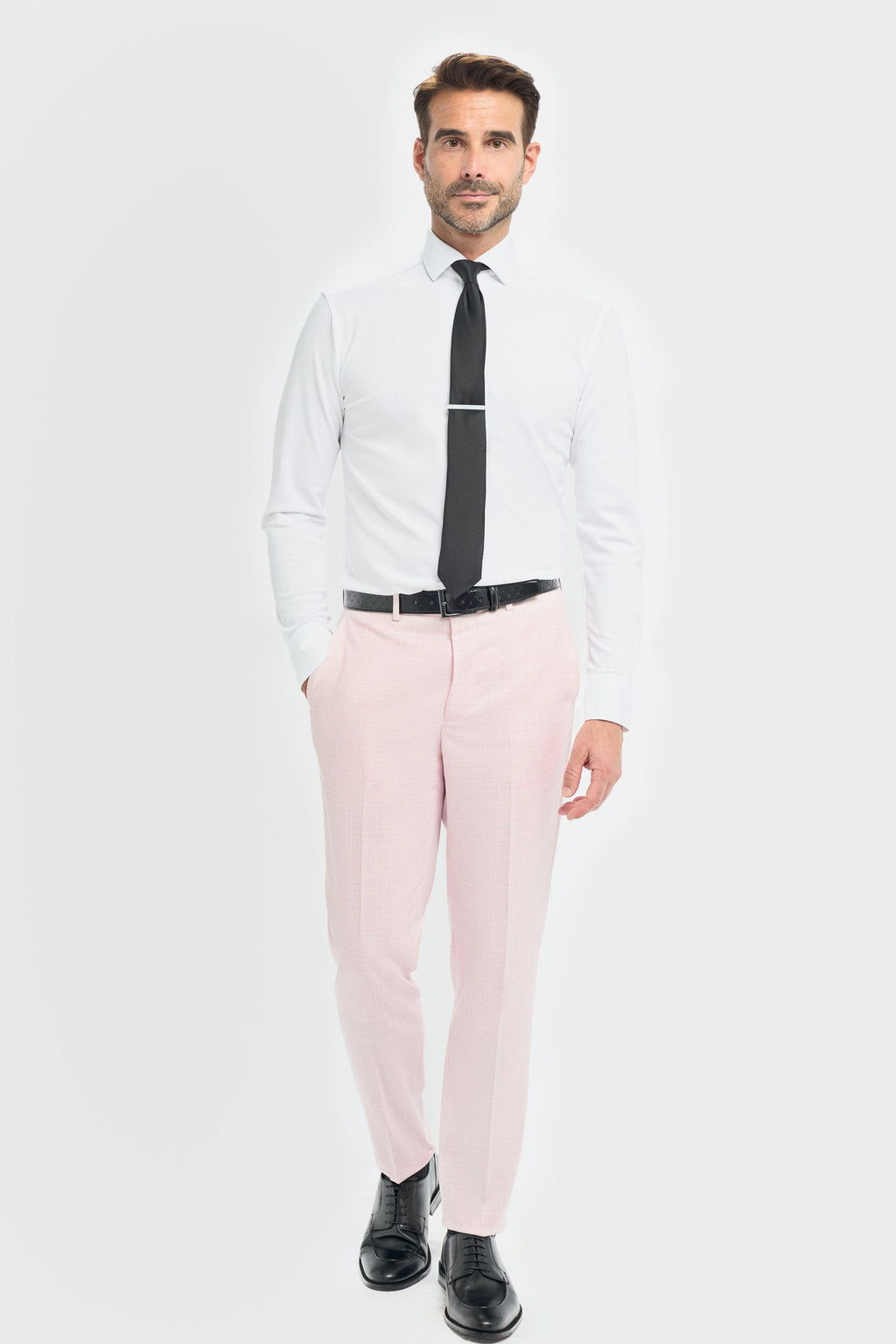 3-Piece Slim Pink Suit for Men – Mauve
