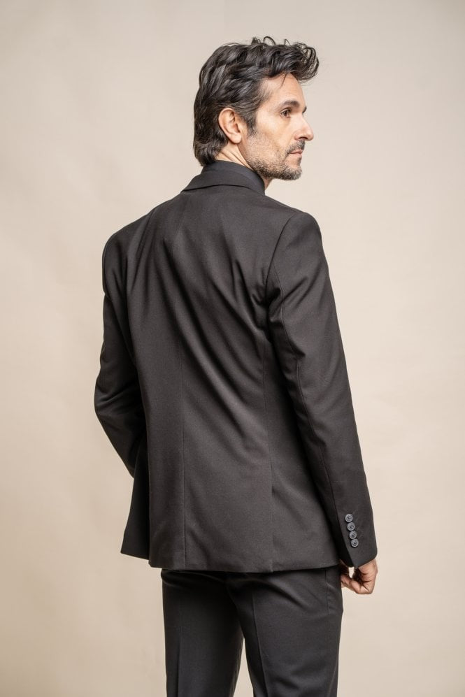 Mens Black Slim Fit Formal Suit Jacket MARCO