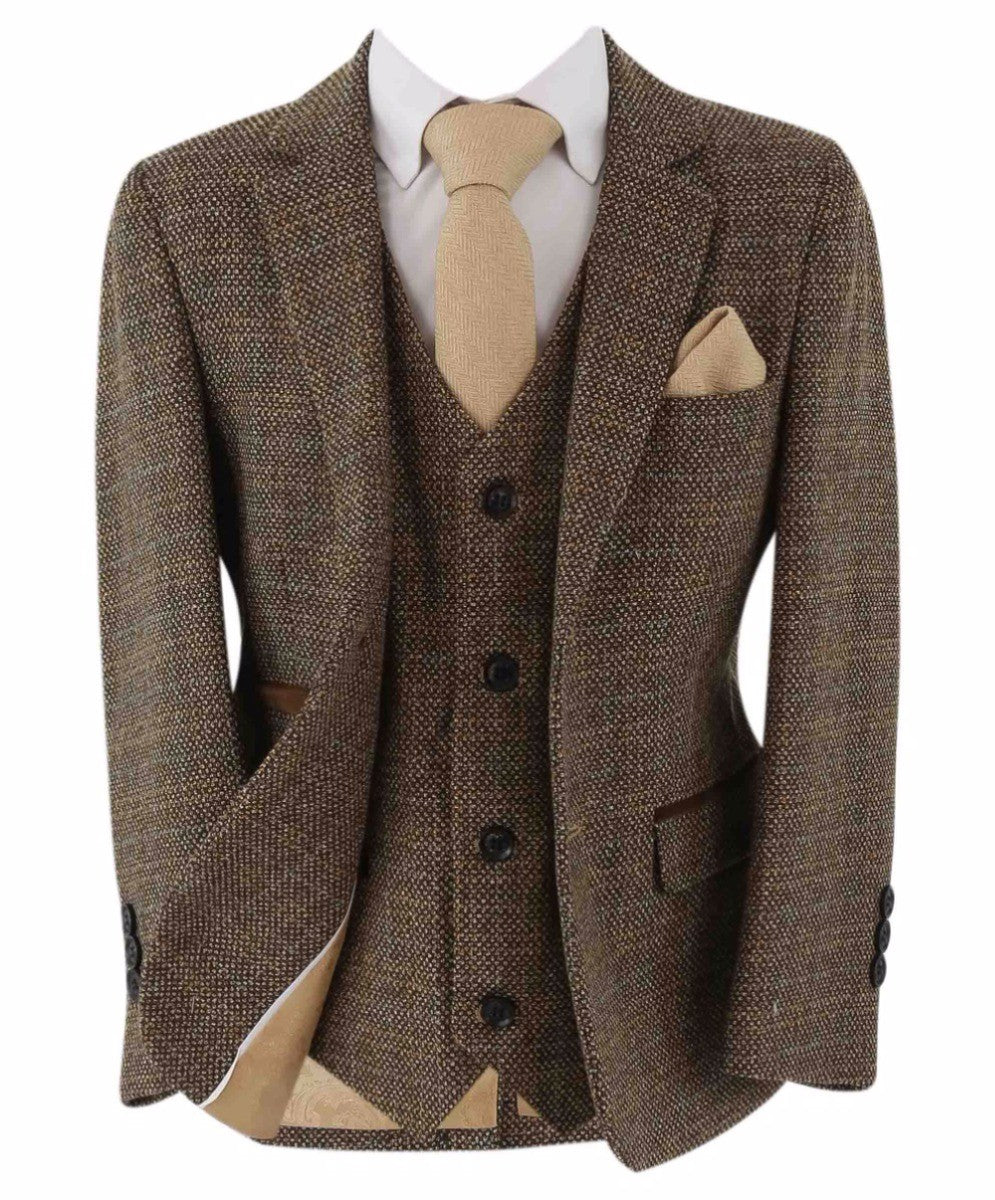 Tailored Brown Suit for Boys – Brown