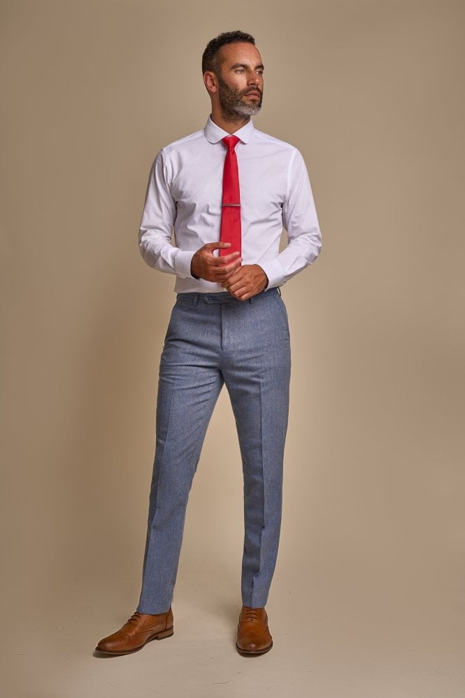 Slim Blue Suit for Men – Light Blue