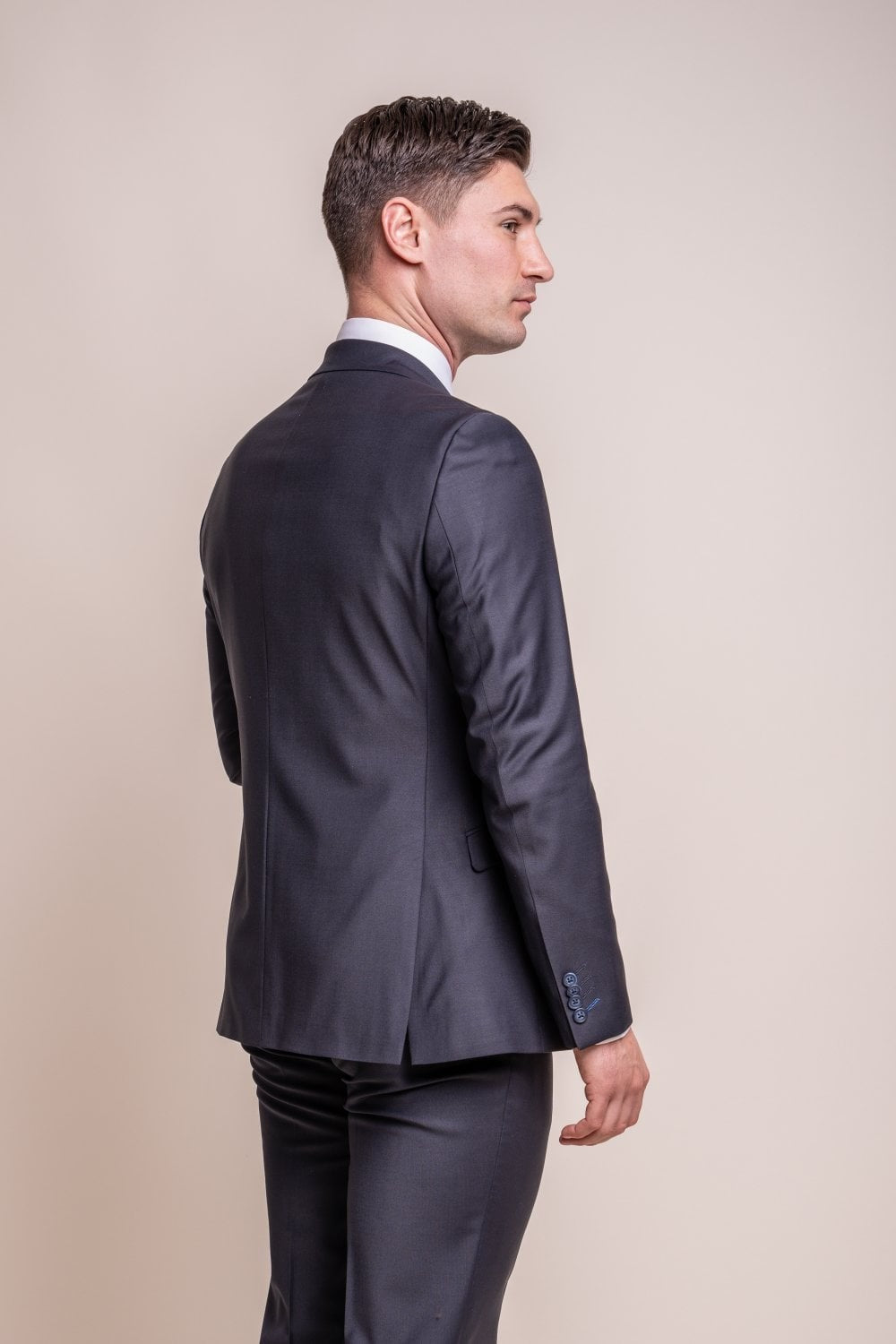 BOND Midnight Blue Men's Wool Blend Slim Fit Suit
