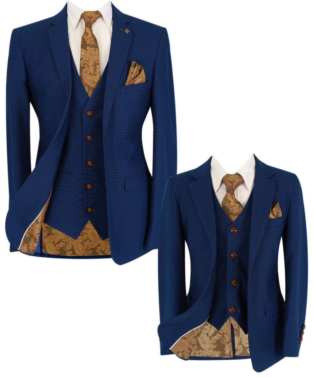 Tailored Blue Suit for Boys – Royal Blue