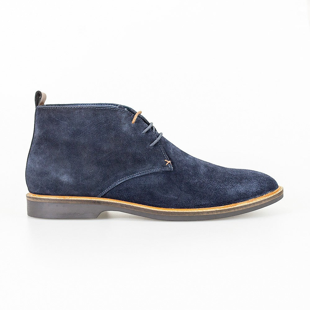 Mens Navy Blue Suede Chukka Boots SAHARA