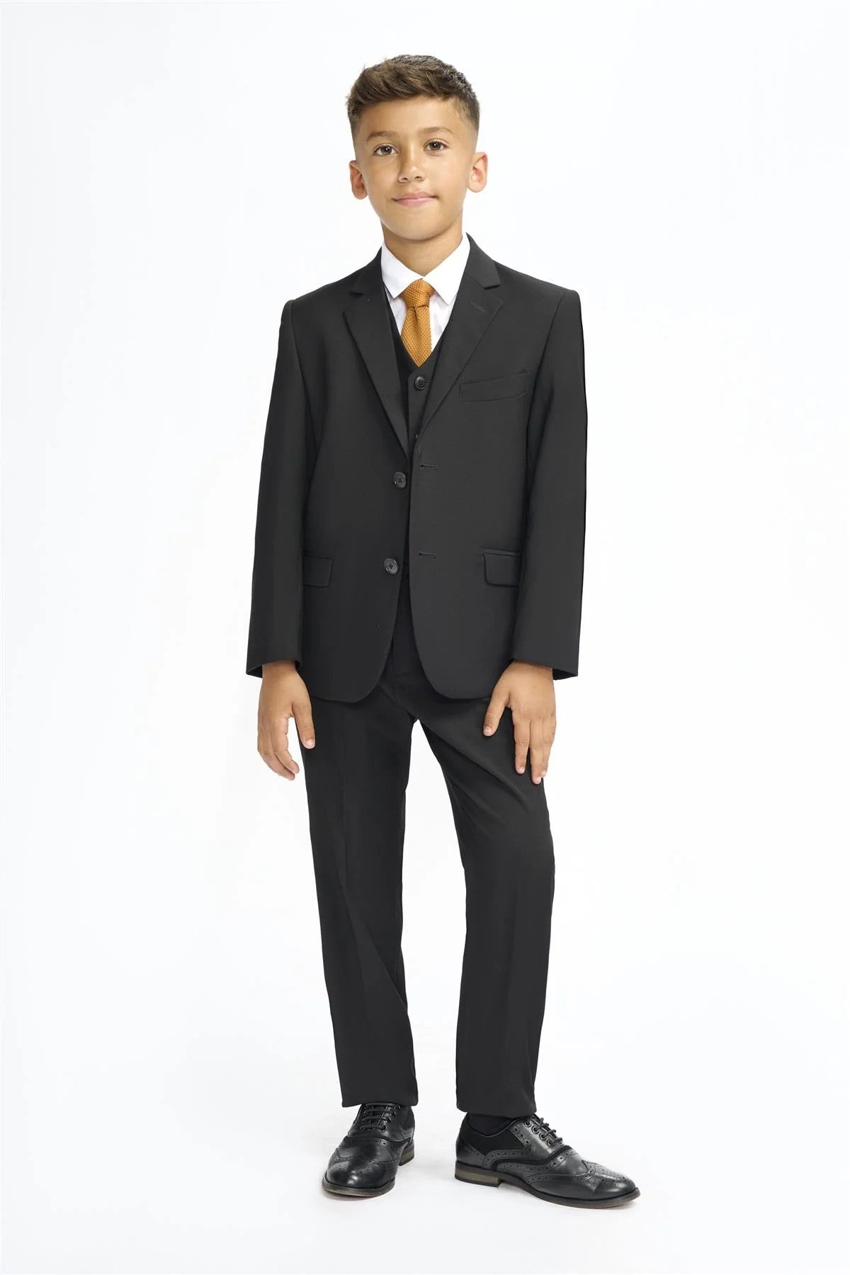 Slim Black Suit for Boys – Black