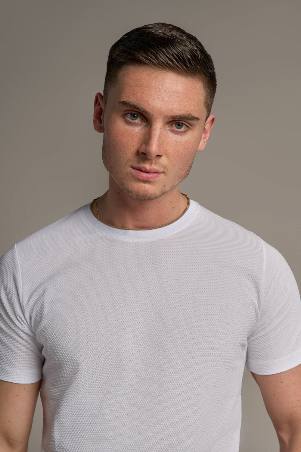 Mens White Cotton Slim Fit T Shirt BYRON