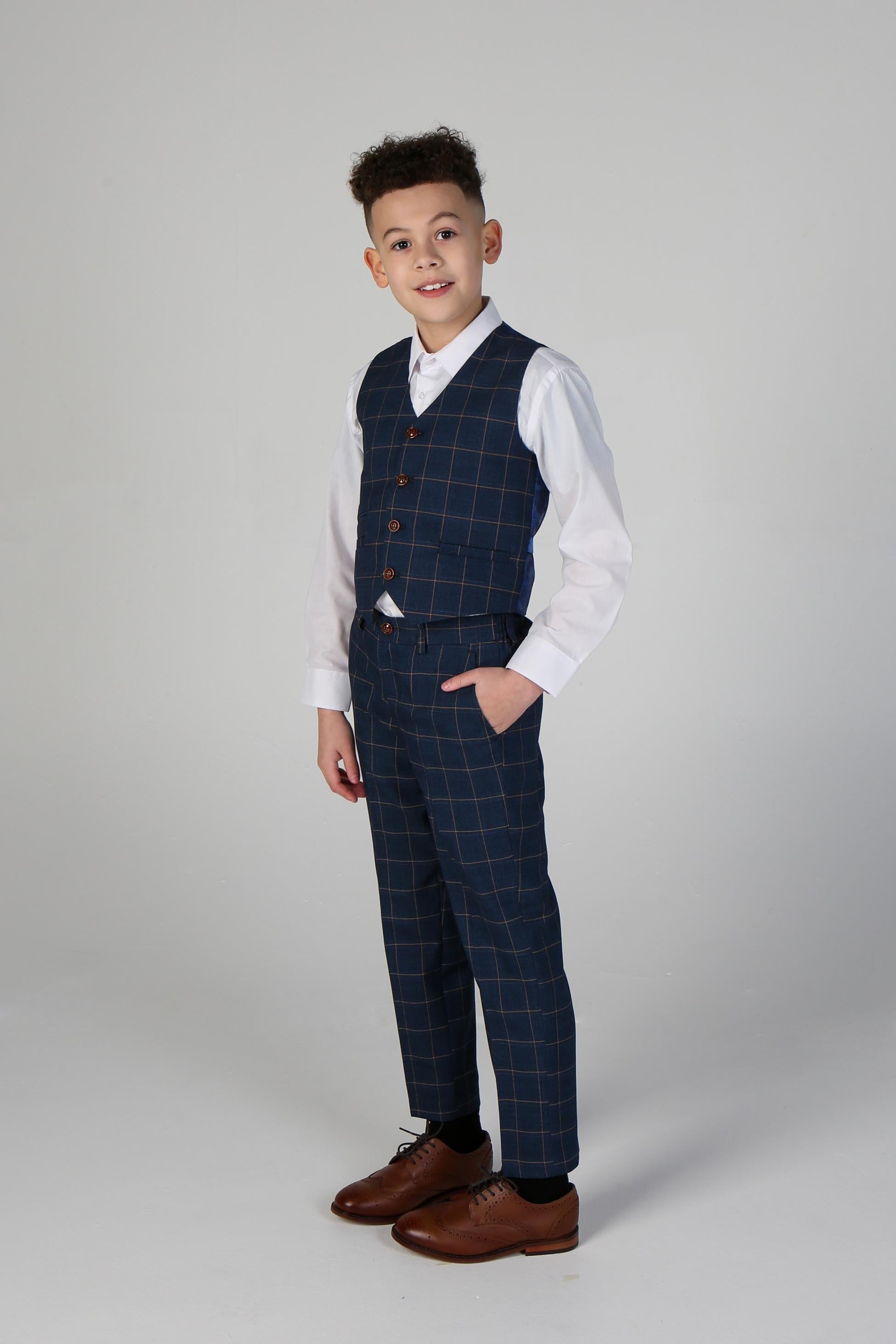 Tailored Blue Suit for Boys – Cornflower Blue