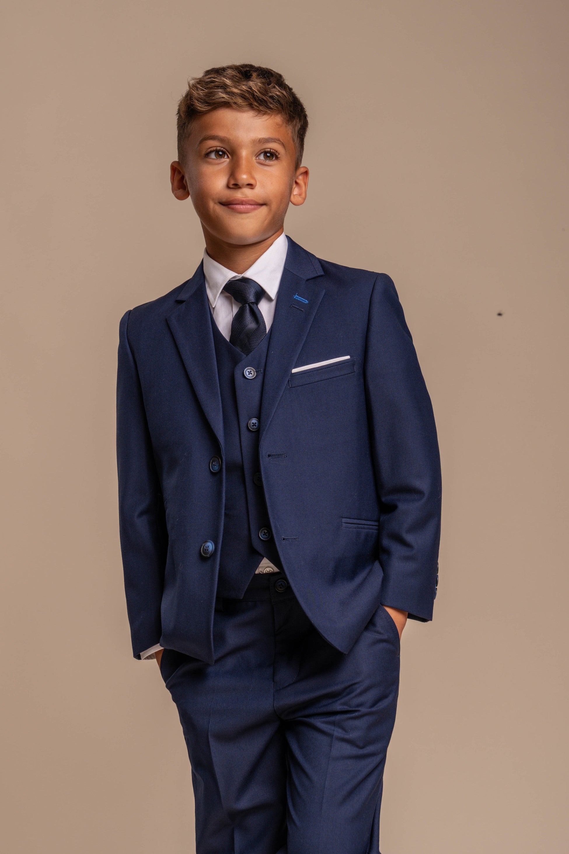 boys’ slim fit formal wedding suit classic look
